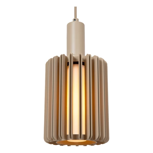 Lucide LAMBRES - Pendant light - 6xE27 - Taupe - detail 1